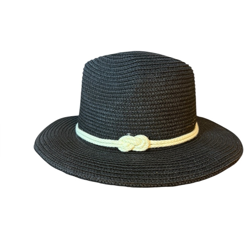 Magid Hats Black Straw Rope Sun Hat
